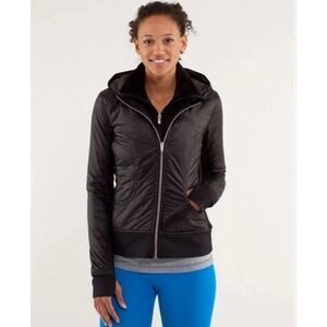 Lululemon Uba Hoodie Special Edition Lux  Jacket Long Sleeve Black Size 4 READ